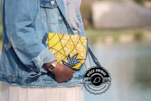 Pochette en wax originale NEO YELLOW